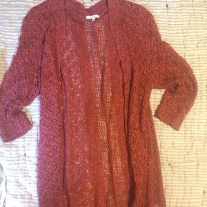 Open net cardigan